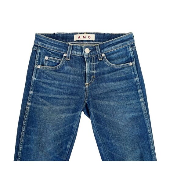 Amo Women's Sz 24 Twist Cropped Jeans in True Blue - Picture 4 of 12